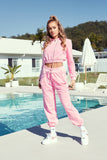 Track Suit Pants and Cropped Hoodie Set by Claudia Dean