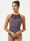 Printed Halter Leotard M8028LM by Mirella