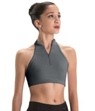 Zip Front Halter Strap Bra Top Style 3045 by Motionwear