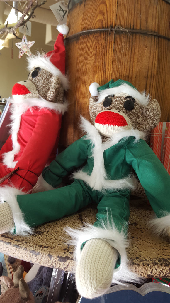 Martin Schmidt Custom Sock Monkey Santa and Elf