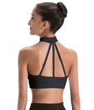 Zip Front Halter Strap Bra Top Style 3045 by Motionwear