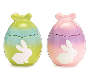 Ombre Egg Jar with Bunny Silhouette