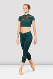 Ladies Bordeaux Mesh Panel Leggings FP5223 by Bloch