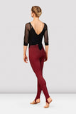Ladies Bordeaux Mesh Sleeve Tie Back Top FT5233 by Bloch