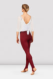 Ladies Bordeaux Mesh Sleeve Tie Back Top FT5233 by Bloch