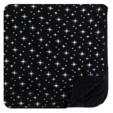 Holiday 2018 Collection Toddler Blanket by Kickee Pants - Silver Bright Stars