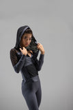 Midori Zippered Hoodie by Ballet Rosa
